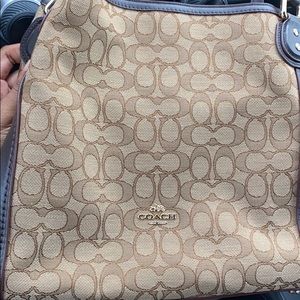 Coah Pebble Leather Hallie Shoulder Bag